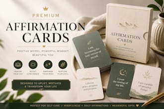 create printable custom motivational and affirmations cards