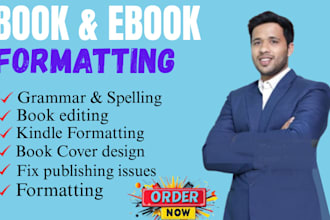 format, edit and proofread your manuscript for amazon KDP