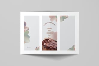 design a modern tri fold brochure for your business or event