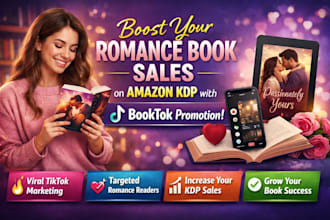 boost your amazon KDP romance book sales with booktok promotion