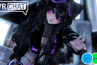 create custom vrchat avatar, vr character, nsfw avatar, furry avater, avi outfit