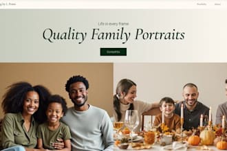 design wix portrait photographer website family portraits website