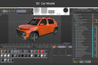 do 3d car, van and vehicle models for 3d printing rendering and visualization