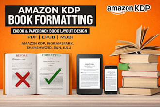 do amazon kdp book formatting ebook paperback book layout design