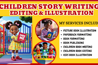 do children book editing write children story book format kids book illustration
