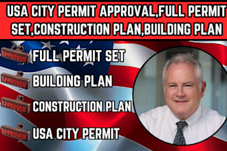 architect of USA city permit,full permit set,construction plan,building permit