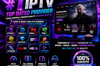 deliver premium reseller panel strong8k, dream4k, megaott, lionott, diamond4k,