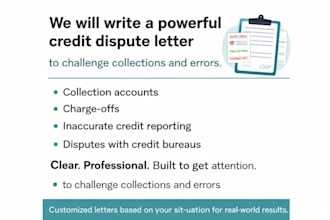 write a powerful credit dispute letter