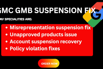 fix suspended gmc google my business integrate shopify to merchant center