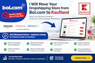 move your dropshipping store from bol com to kaufland