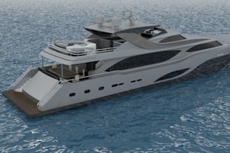 create realistic 3d yacht model 3d yacht design 3d ship for printing, animation