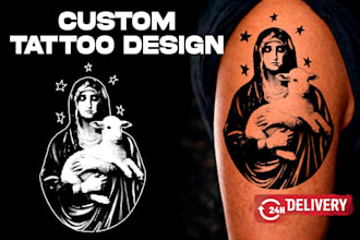 design a custom blackwork tattoo for you