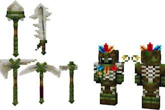 create high quality minecraft blockbench characters, mobs and assets