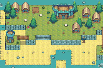 design a custom map tilesheet tileset using tiled editor for unity, godot phaser