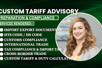 do import export tax compliance, hts hs code, custom tariff, international trade