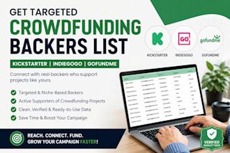 get valid backers list for kickstarter indiegogo gofundme crowdfunding campaign