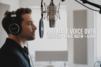 do male asmr voice over cute flirty whispers and nsfw voice over voice actor