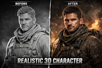 model realistic 3d characters and cosplay designs