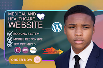 design a hospital, medical and healthcare website