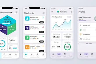 design sleek mobile app UI UX for ios and android