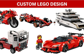 do lego moc design, lego technic vehicle, supercar, bike, truck with instruction