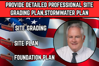united state site grading plan,storm water,foundation plan,site plan