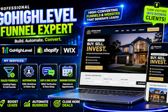 build gohighlevel landing page funnel real estate virtual assistant website desi