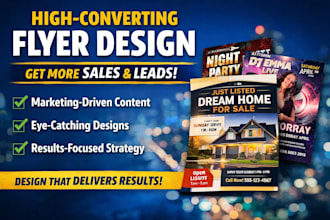 design professional flyers, brochures, or company profiles