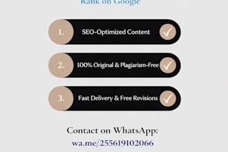 write SEO articles and blog posts