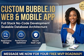 build no code web app or bubble mobile app using bubble io