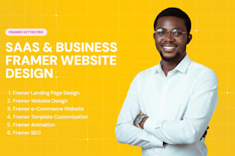 build a framer website design for saas, agency, brands, ecommerce and consulting