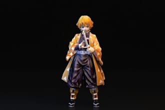 do a 3d character model, character sculpting, game art, 3d animation