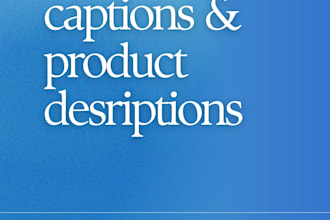 write engaging captions and product descriptions