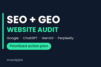 do a technical SEO and GEO audit with a prioritized action plan