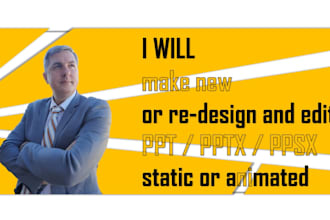 make a new or re design presentation power point