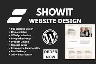 design showit SEO ecommerce website customize portfolio website integration
