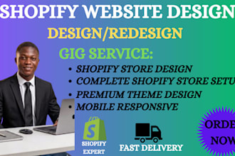build shopify website design,clone shopify website or dropshipping shopif