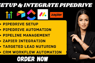 setup automate and integrate pipedrive CRM zapier hubspot workflows