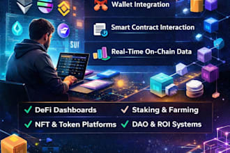 build web3 dapp , smart contracts, defi , platform