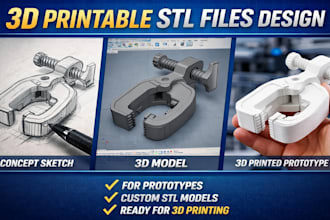design 3d printable stl files for product prototypes