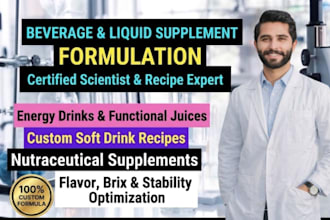 do beverage formulation, soft drink recipe, and liquid supplements