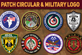 make patch, military, army, tactical, badge stickers, circular and skull logo