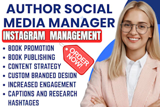 author social media manager instagram tiktok influencer shoutout ebook marketing