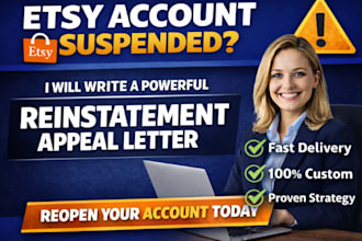 write powerful etsy reinstatement appeal letter to reopen your suspended etsy