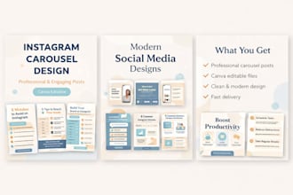 design professional instagram carousel posts