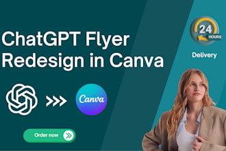 redesign, recreate or convert your flyer into editable canva design