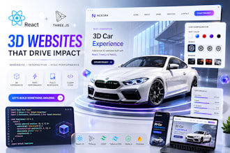 create 3d websites using react three js and webgl