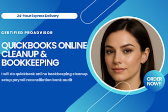 do quickbook online bookkeeping cleanup setup payroll reconciliation bank audit