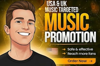 uk usa amazon music promotion, apple music promotion, tidal music, spotify music