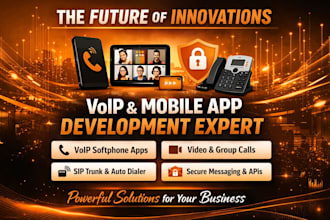 develop voip mobile app, linphone softphone, call center and bulk SMS app with f